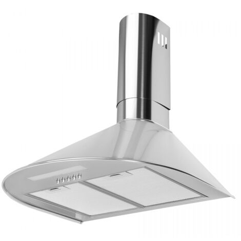 Hotte murale MAAN Mix 3 60 – Largeur 600mm – Puissance d'extraction 310m³/h – Niveau sonore 63dB – 3 vitesses – Finition acier satinée