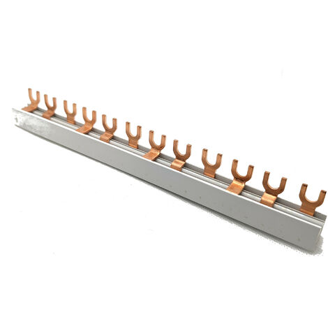 Barre de connexion tripolaire 12 contacts pour interrupteurs différentiels Pcel-3p-bar-12te (1/2)