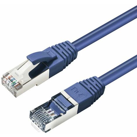 Câble réseau Ethernet LAN FTP RJ45 Cat.6a bleu 2m