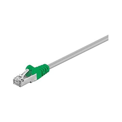 CAT 5e, F/UTP Câble Patch Croisé, gris, Vert, conducteur en aluminium plaqué cuivre (CCA). Longueur de câble 3 m (1/2)