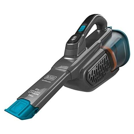 BLACK+DECKER BHHV320J Aspirateur à main GEN 11 Puissance 12V et batterie 2 Ah Action cyclonique à bouche fine Suceur et brosse extensibles Batterie au lithium
