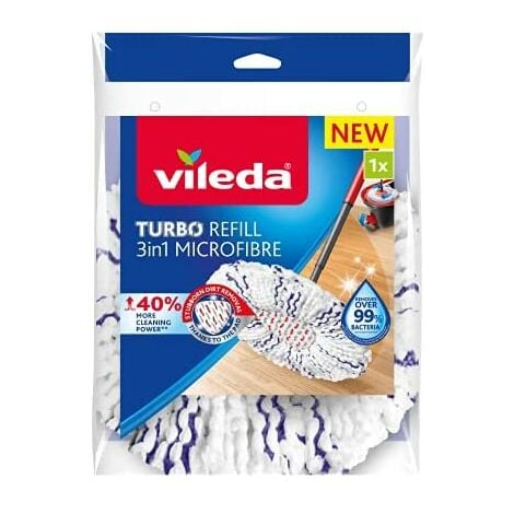 Vileda - Pack de 3 - Recharge Vileda spécial carrelage compatible