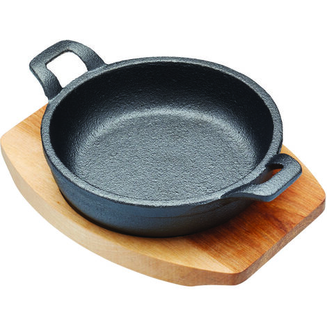 Artesà ARTGRATIN - Plat de service miniature dans boîte cadeau de, plat creux, fonte, 16,5 x 12 x 3 cm, noir/beige