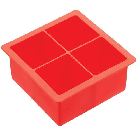BarCraft - Grand seau à glace en silicone, rouge, 11 x 11 x 4,5 cm (1/5)