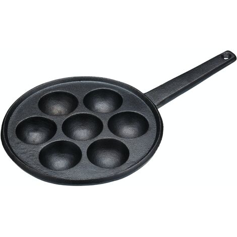Promo Poêle 7 Mini-blinis Ou Pancakes à Induction, En Fonte 26,5 Cm Promo Poêle 7 Mini-blinis Ou Pancakes à Induction, En Fonte 26,5 Cm