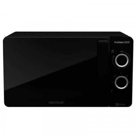 Cecotec – Four à micro-ondes 20L 700W – Technologie 3DWave pour cuisson homogène – Revêtement Ready2Clean – Design noir élégant