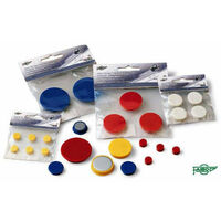 Blister de 6 aimants ronds 10mm. en noir faibo