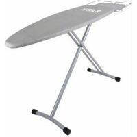 Table à repasser haeger homestrong pro grey - cadre en filet métallique 12440cm - hauteur réglable 94cm - housse métallisée avec 5mm de mousse