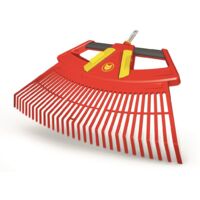 Wolf-Garten – Râteau à feuilles 4 en 1 réglable – Largeur de travail 20-76 cm – Manche ergonomique – Construction robuste pour ramassage efficace