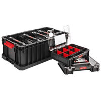 Qbrick – Boîte de rangement pour outils – Lot de 6 boîtes de rangement – Compartiments modulables pour petites pièces – Idéale pour organisation