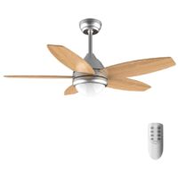 Cecotec – Ventilateur de plafond avec lumière LED – 5 pales réversibles – Moteur en cuivre 55W – Diamètre 106 cm – 3 vitesses – Télécommande