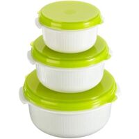 EMSA 509741 MICRO FAMILY MICROSET 3 BOÎTES ALIMENTAIRE VERT 0,5 L 1 L 1,5 L