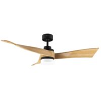 Cecotec – Ventilateur de plafond 52 pouces – Moteur 40 W silencieux – 6 vitesses – Télécommande – Lampe LED 18 W avec 3 teintes – Système été/hiver