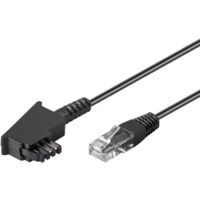 Câble TAE-F pour DSL/VDSL, conducteur en cuivre (CU), Fiche TAE-F Connecteur RJ45 (8P2C).. Longueur de câble 6 m