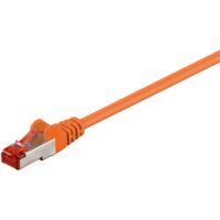 CAT 6 Câble Patch, S/FTP (PiMF), orange, 50 m, conducteur en cuivre (CU), gaine de câble sans halogène (LSZH). Longueur de câble 50 m