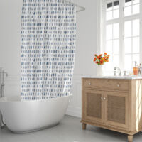Rideau de douche Matrix bleu 180x200 cm. Étanche