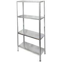 Modulo Estanteria Galvanizado con 4 Baldas 150x75x30 cm.