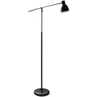 Floor stand de living room 1xe27 black/beech 360º swivel 137x25,5x55 cm