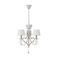 FAB 151553075 Lampe Crasas 3xe14 Blanc / Or Regx49x49 Cm