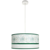 Pendentif caledonia 2xe27 blanc/vert regx50x50cm