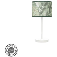 Lampe de table fashion 1xe14 blanc/vert feuille 42x17x17cm