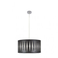 Alexandra Suspension 1xe27 Chrome/Bois Noir Regx40x40 cm