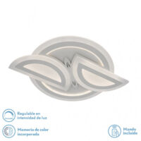 FABRILAMP 172386801 Plafonnier 144w 3000k, 4000k, 6500k Blanc Alhena 5x68x48 cm 19440 Lm Dimmable, Mémoire et Télécommande