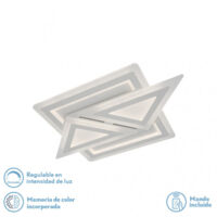 Plafonnier 130w 3000k, 4000k, 6500k White Atria 5x60x40Cm 17550Lm Dimmable, Memory and Remote C brand FABRILAMP