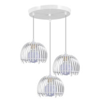 FABRILAMP Lámpara de techo colgante Latina Blanco 3xe27 Regx40x40cm