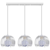 FABRILAMP Lámpara de lámpara de techo alargada Latina Blanca 3xe27 Regx74x20cm
