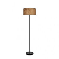 FABRILAMP Floor deLIVING ROOM PERGAMINO avec modèle en métal noir Papiro