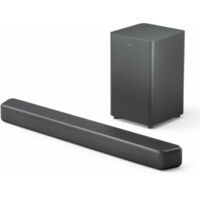 Philips – Barre de son bluetooth 2.1 avec caisson sans fil – 240W, DTS Virtual:X, HDMI ARC, Bluetooth 5.4, USB – Gris foncé