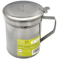 Grasera Inoxidable Para Pescado 0,5 Litros. Con Colador y Tapa