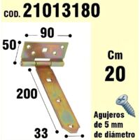 Support pour bois à charnière bichromatée 200 mm