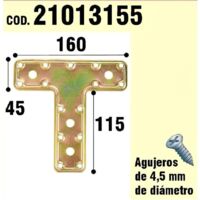 Support pour bois à plaque en « T » bichromatée 160 mm