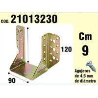 Support pour bois à ailes extérieures bichromaté 90 mm