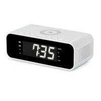 Thomson – Radio réveil lumineux avec chargeur sans fil – Alimentation 230V – Double alarme – Port USB et entrée AUX-IN – Écran réglable - CR221I