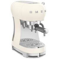 Smeg – Cafetière expresso 15 bars crème – Système de chauffe Thermoblock – Réservoir amovible 1.1L – ECF02CREU