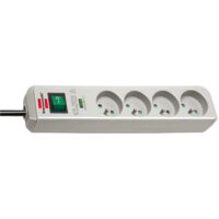 brennenstuhl - Cable Rallonge (4 ports), Gris clair