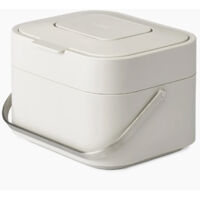 Seau de compostage Joseph Joseph Stack 4L - design ventilé avec filtre à odeurs remplaçable, couvercle à charnière, poignée de en acier inoxydable et corps de en polypropylène nettoyage facile de
