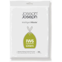 Bags de transparent waste IW6 de 30 L (pack de 20) - Sacs personnalisés pour les conteneurs Totem Max et Totem Pop de 60 L, construction extra-robuste, avec cordon de serrage de pour une fermeture fac