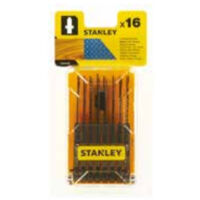 Stanley STA28160-XJ lame de scie de scie sauteuse, de scie de scie à chantourner et de scie alternative Lame de scie de scie sauteuse de scie alternative de acier de acier rapide (HSS) 16 pièce(s)