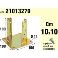 Support pour bois à ancrage bichromaté 100 mm