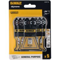 Dewalt – Lames oscillantes mixtes pour bois dur et clous – Lot de 5 – Revêtement bi-métal – DT20777QZ