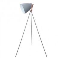Pie Salon Tripode Getting avec 1xE27 fin Gris 85d FABRILAMP
