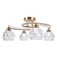 Lampe de plafond TULIPA GLASS cuir INTERLUSA