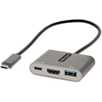 StarTech.com Multiport Adapter USB C, USB Type C to HDMI, Video de 4K, PD de 100W, Pass Through, Hub Thief USB 3.0 1x USBC 1x USBA, Mini Docking Station USBC for Notebook