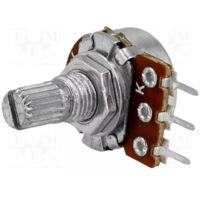 Potentiomètre linéaire 10kΩ 6mm – Caractéristique monotour – Boîtier métal – Angle de rotation 300° – Résistance ±20% – Srpassives - R16110n-b10k