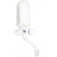 DAFI Chauffe-eau électrique instantané à main, 3,7 kW, sortie en plastique blanc, noir.