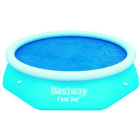 Bestway 58060 - couverture solaire bleue pour piscine 8' x 26'' - 2,44m x 66 cm